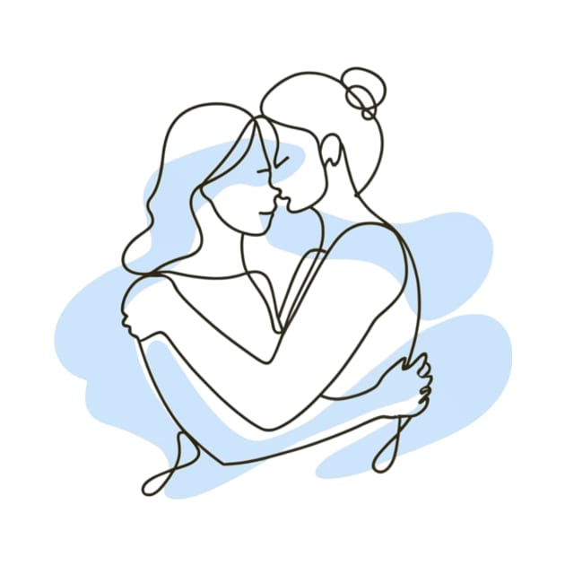 Elegant Sapphic Line Art by Perspektiva