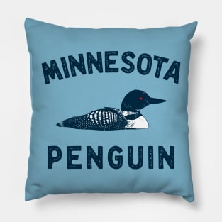 Funny Loon Minnesota Penguin Pillow