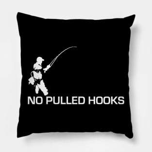 No Pulled Hooks - fishing design Pillow