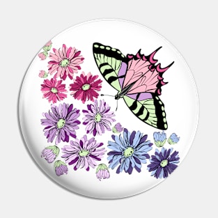 Butterfly in flowers Pin