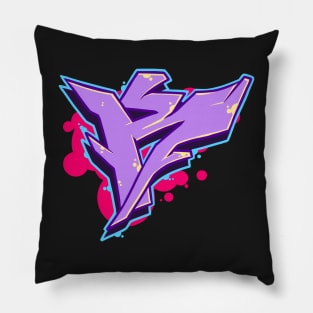 Letter K - Graffiti Street Art Style Pillow