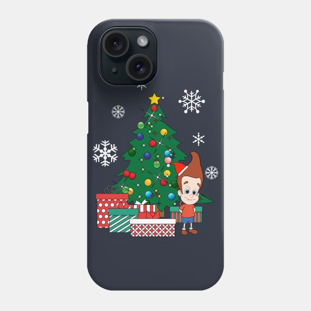 Jimmy Neutron Around The Christmas Tree Phone Case by Nova5