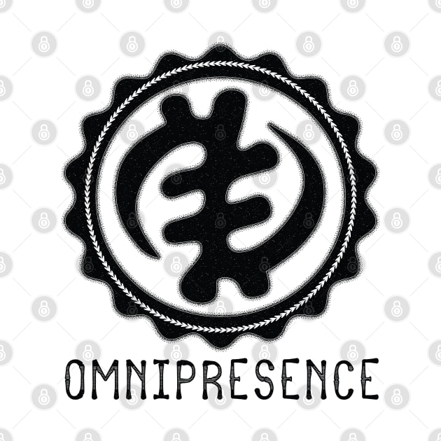 Africa Sankofa Adinkra Symbols "Omnipresence" Black. by Vanglorious Joy