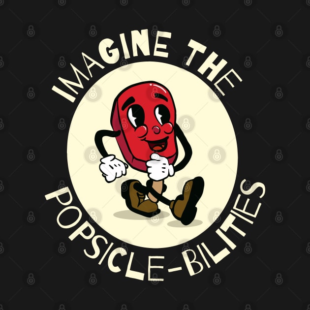 Funny Retro Popsicle Graphic Pun by Huhnerdieb Apparel