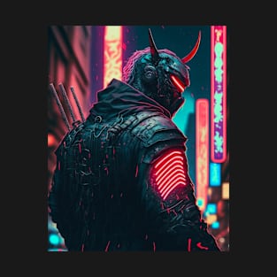 Samurai in cyberpunk style T-Shirt