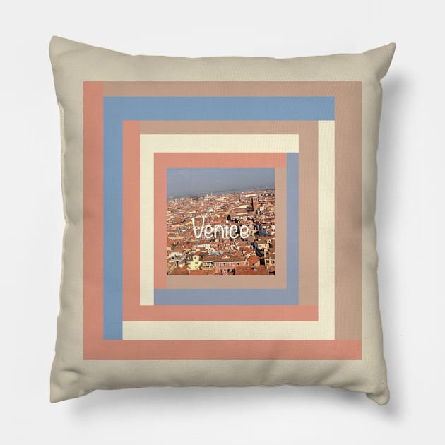 Venice, Italy from St. Mark's Square Pillow by djrunnels