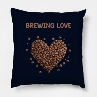 coffee beans brewing love Pillow