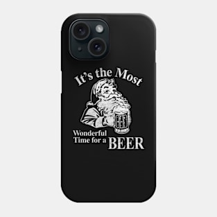 Santa Lover Gifts - It's The Most Wonderful Time For A Beer Santa Christmas Phone Case
