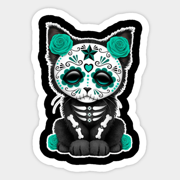 Day Of The Dead Cat Skull Funny Gift Day Of The Dead Cat Skull
