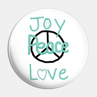 Joy Peace Love Pin