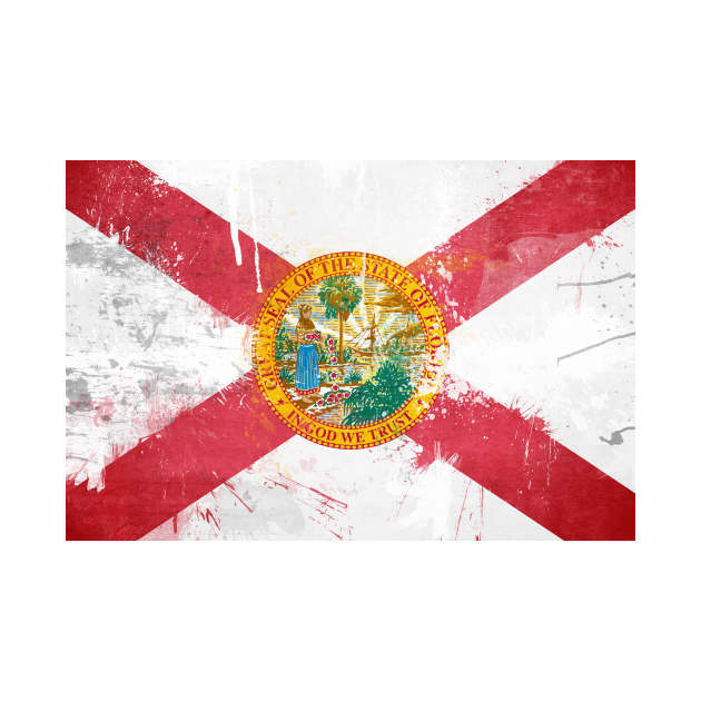 Distressed Florida Flag by She Gets Creative