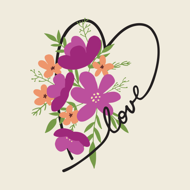 Floral Heart Love Letters for Flower Lovers by B*Shoppe