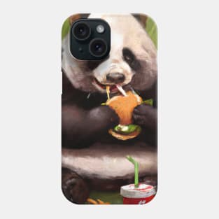 Panda eating Fast Food Phone Case