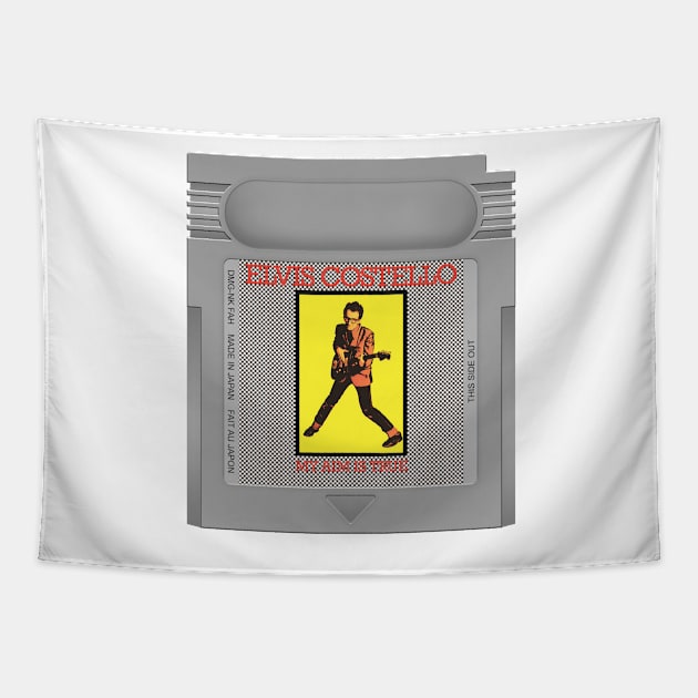 My Aim Is True Game Cartridge Tapestry by PopCarts