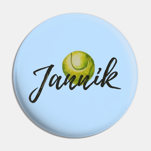 Jannik Sinner Tennis Classic Pin by Retro Travel Design