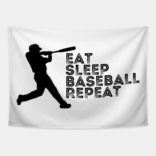 Eat Sleep Baseball Repeat Tapestry