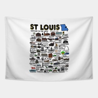 St Louis Map Tapestry