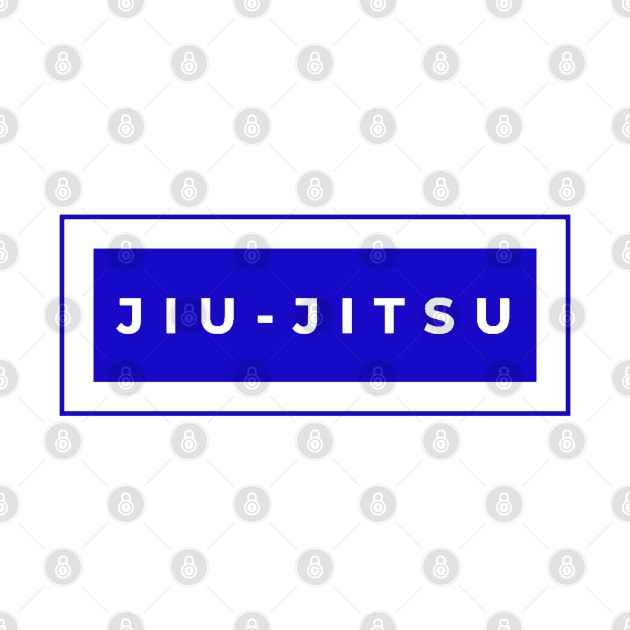 BJJ Jiu Jitsu Minimal Blue by HootVault