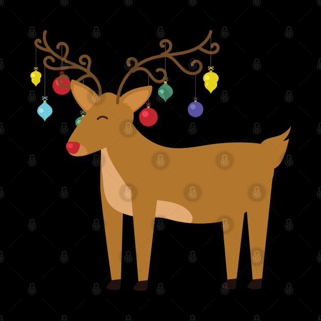 Reindeer with ornaments hanging from by holidaystore