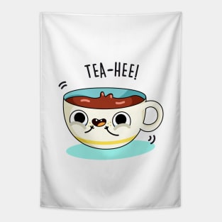 Tea-Hee Cute Tea Cup Pun Tapestry