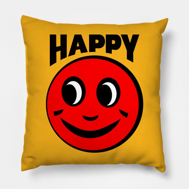 Happy Smile Face Pillow by MMROB