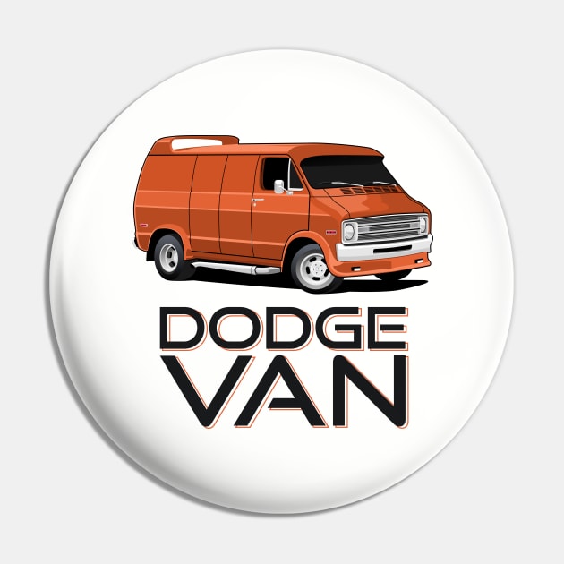 Dodge Van Classic Pin by masjestudio