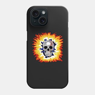 Skull in flame Phone Case