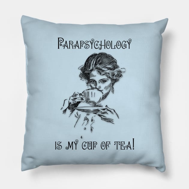 Parapsychology is My Cup of Tea - with Pretty Lady Pillow by TraditionalWitchGifts