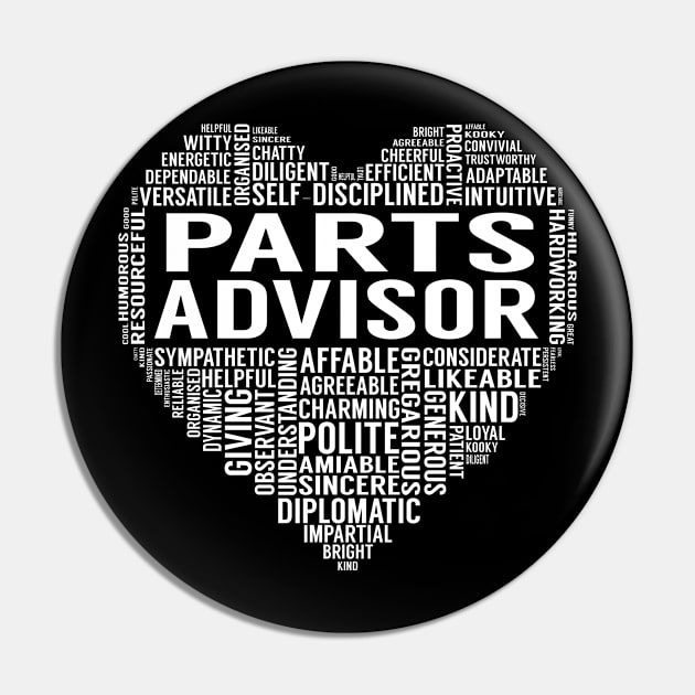 Parts Advisor Heart Pin by LotusTee