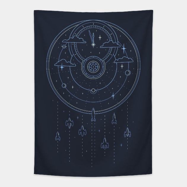 Mission through Time and Space Tapestry by heavyhand