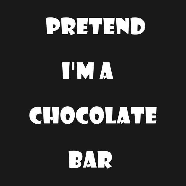 Pretend I'm A Chocolate Bar Costume Halloween Lazy Easy by Trendy_Designs