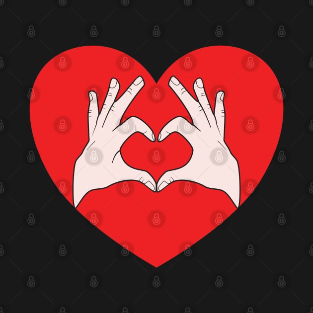 Hands Making Heart Shape Love Sign Language Valentine's Day by Okuadinya