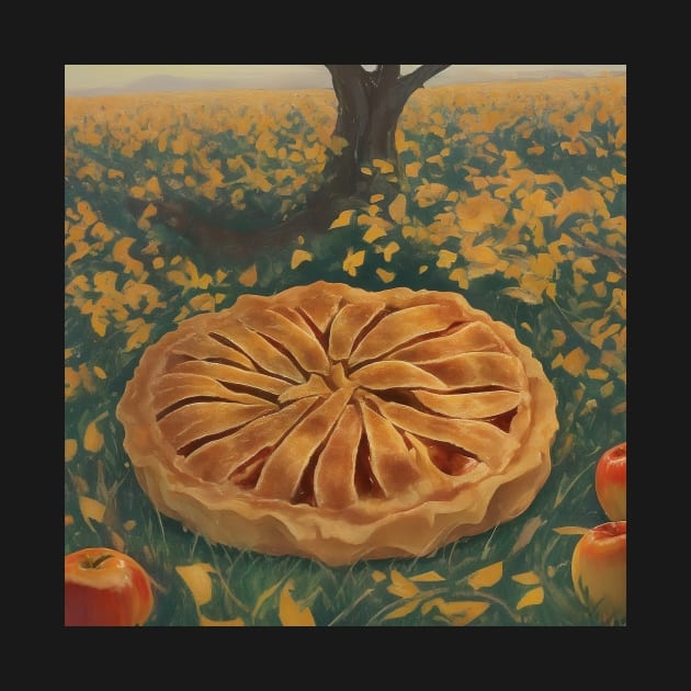 Apple Pie Picture Art Vintage Established Kawaii Sweet by Flowering Away