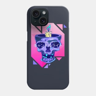 candle inside the skull Phone Case