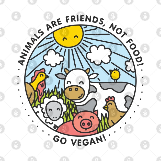 Animals are friends, not food! Go vegan! by Broccoliparadise