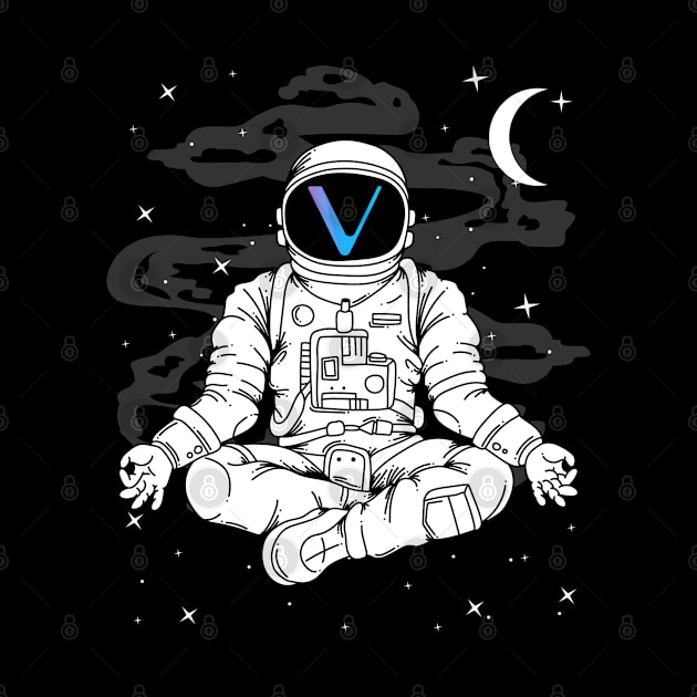 Astronaut Yoga Vechain VET Coin To The Moon Crypto Token Cryptocurrency Blockchain Wallet Birthday Gift For Men Women Kids by Thingking About