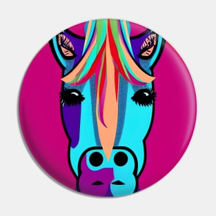 Colorful Horse (Salmon Orange) Pin