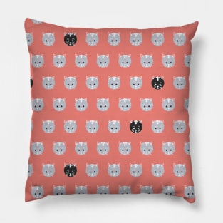 Cat Face Polka Dots Pillow