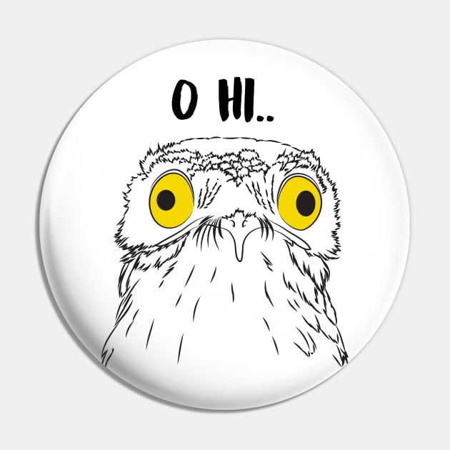 Hi Potoo - Yellow eyes Pin by artofnym