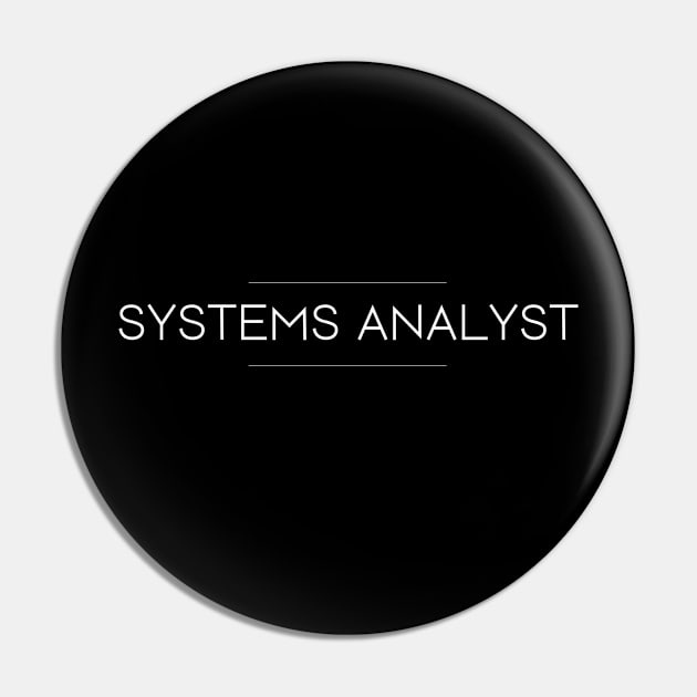 Systems Analyst Minimalist Design Pin by Studio Red Koala