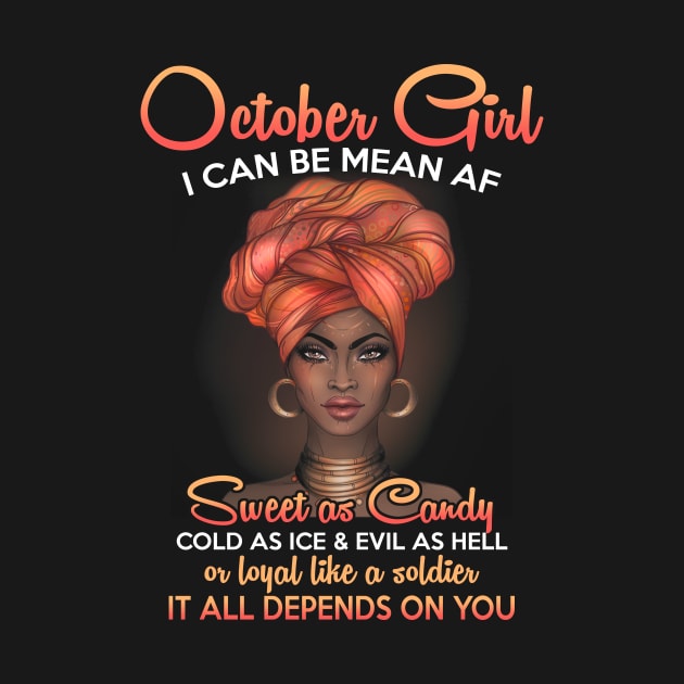 Queens Are Born In October Birthday T-Shirt for Black Women by carlostevet