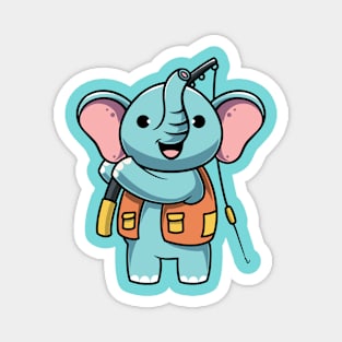 Cute Elephant Fishing Magnet