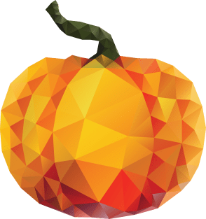 Polygonal Pumpkin Magnet