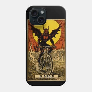 El Diablo: The Devil Riding a Bike Tarot Card Art Phone Case