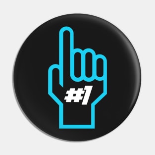 Number One Pointing Finger Icon Pin