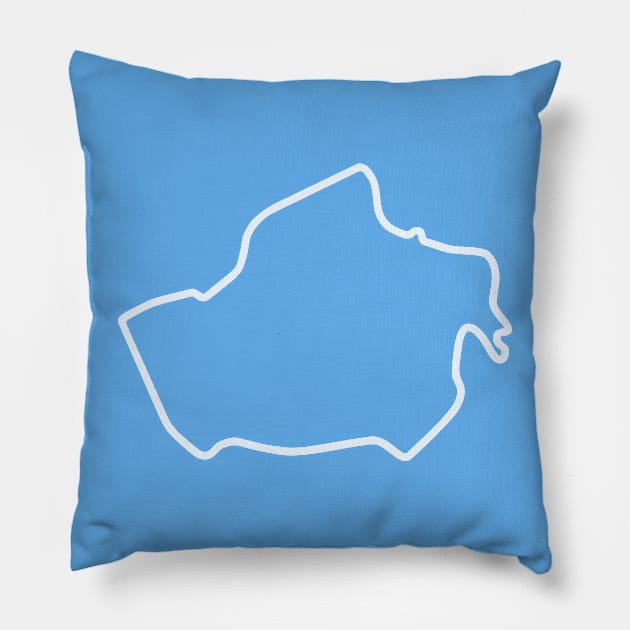 Potrero de los Funes Circuit [outline] Pillow by sednoid