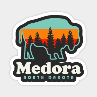 Medora North Carolina Bison Vacation Trip Magnet