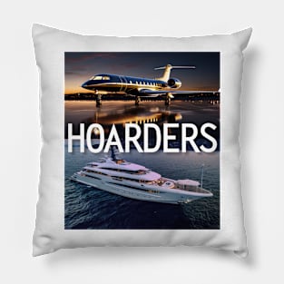 Hoarders - jet & yacht Pillow