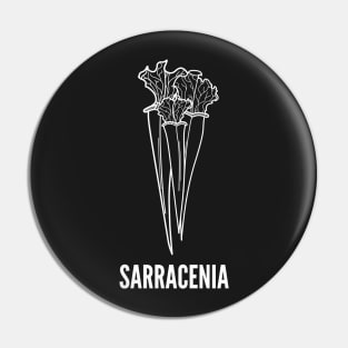 Copy of Sarracenia Pitcher Plant Carnivorous Plant Black and White Gift for women and men Pin