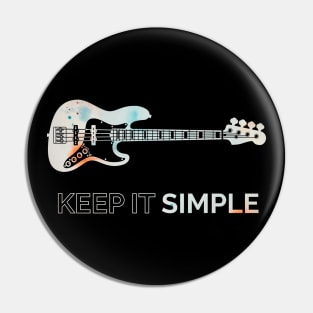 Keep It Simple J-Style Bass Guitar Texture Pin